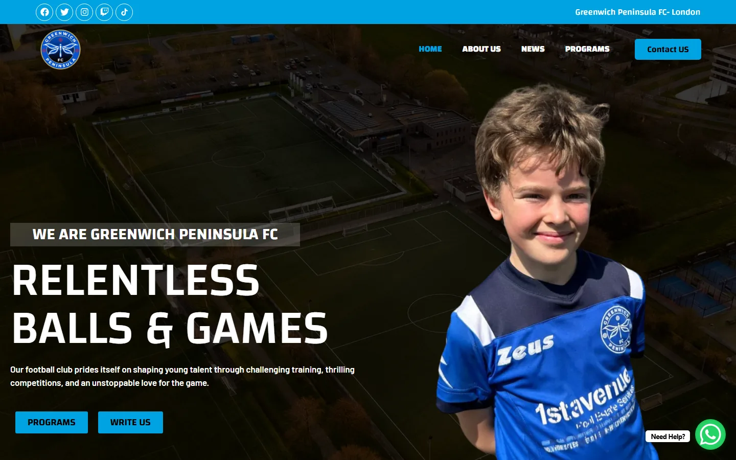 Greenwich Peninsula FC homepage
