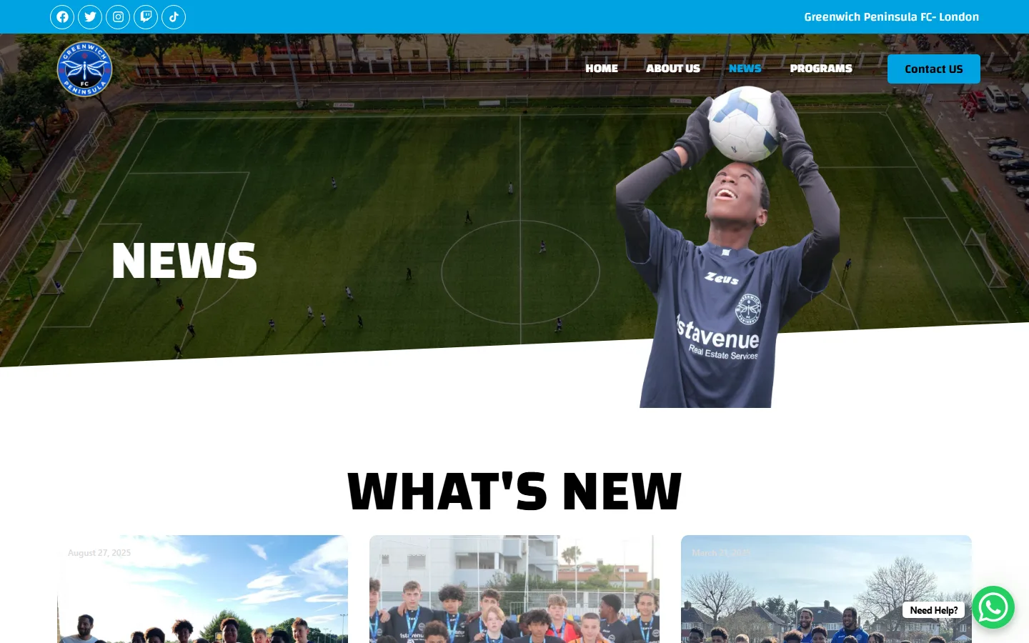 Club news page