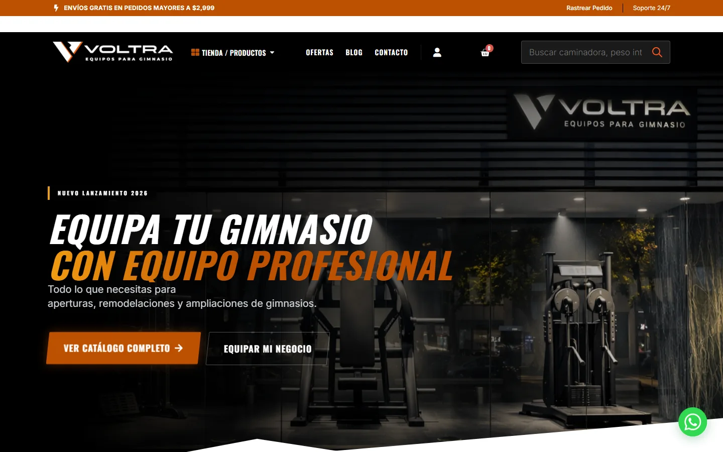 Voltra gym equipment homepage