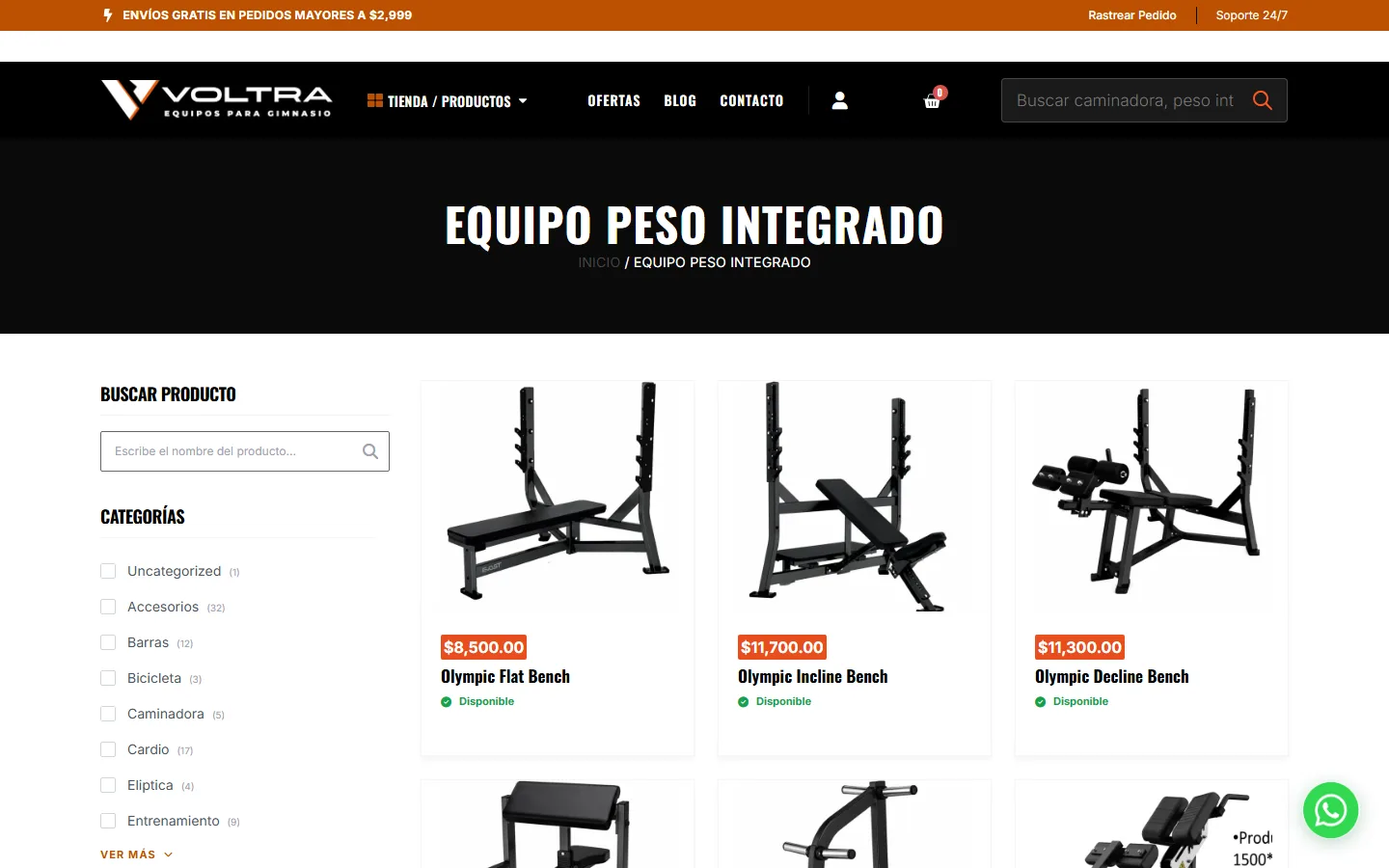 Integrated weight equipment category